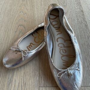 Sam Edelman Metallic Silver Loafers